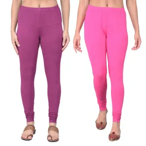 Comfort Lady Regular Fit Ankle Length Leggings Pack of  2