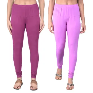 Comfort Lady Regular Fit Ankle Length Leggings Pack of  2