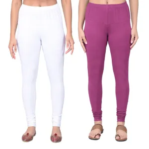 Comfort Lady Regular Fit Ankle Length Leggings Pack of  2