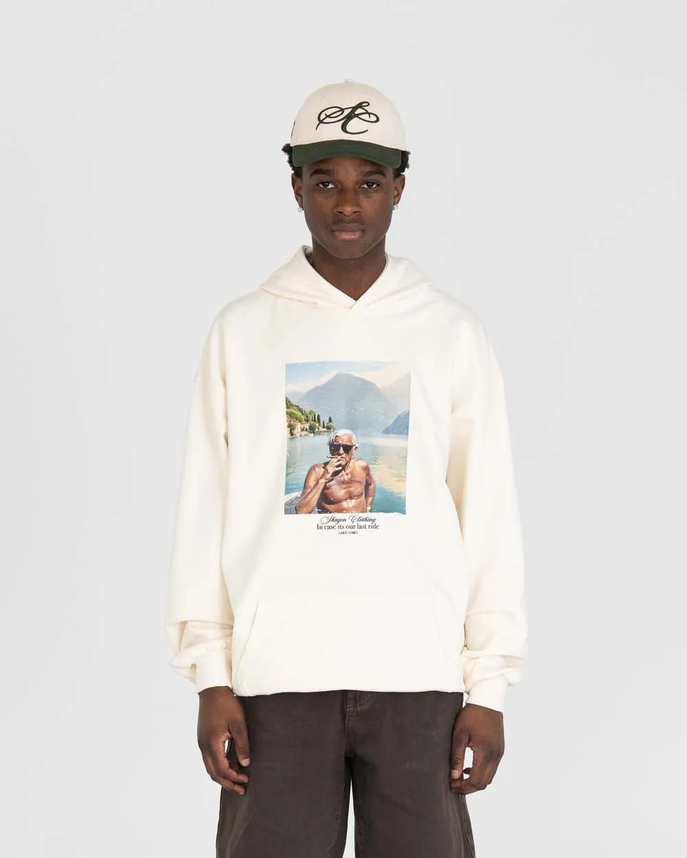 Como Graphic Hoodie White
