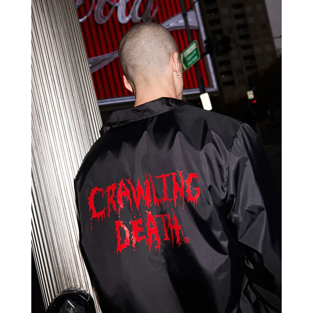 Crawling Death - Cannibal Logo Coaches Jacket Black