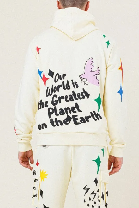 Cream Pullover Hoodie