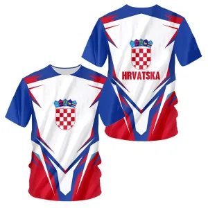 Croatia Flag Football Jersey Summer Men Soccer P