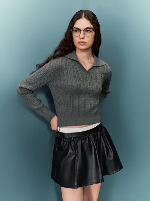 Cropped Knitted T-Shirts
