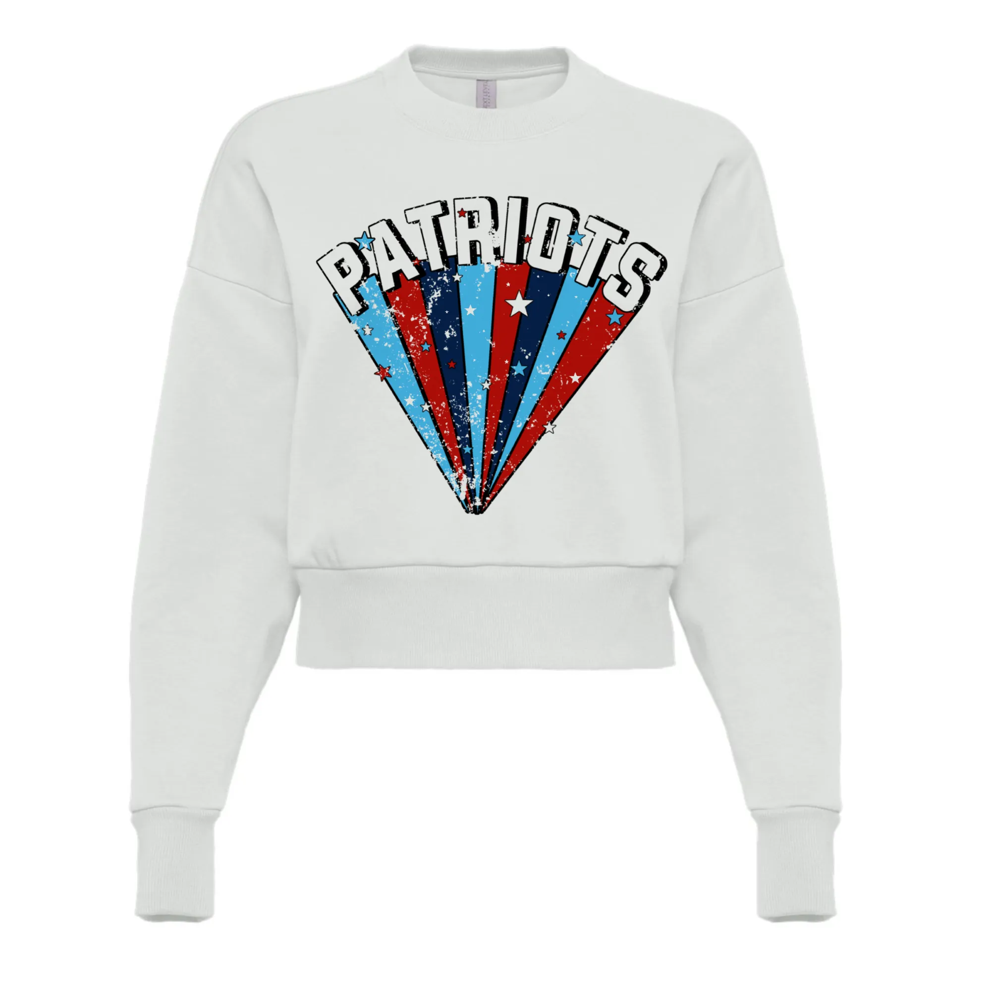 Cropped Patriots Starburst Sweatshirt (Longer Crop) / Lewisburg Patriots/ Multiple Colors