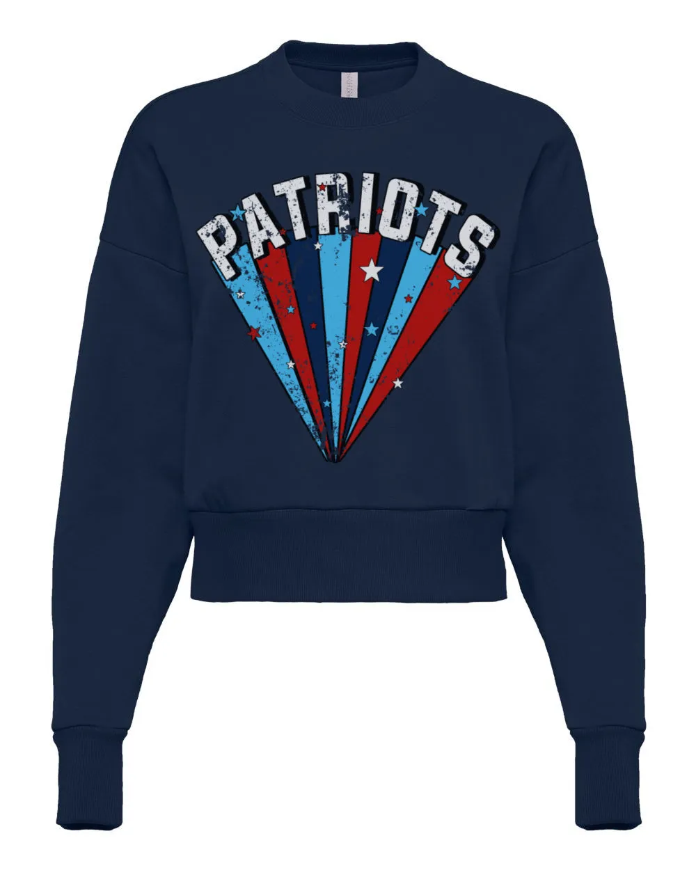 Cropped Patriots Starburst Sweatshirt (Longer Crop) / Lewisburg Patriots/ Multiple Colors