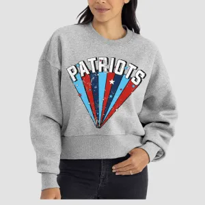 Cropped Patriots Starburst Sweatshirt (Longer Crop) / Lewisburg Patriots/ Multiple Colors
