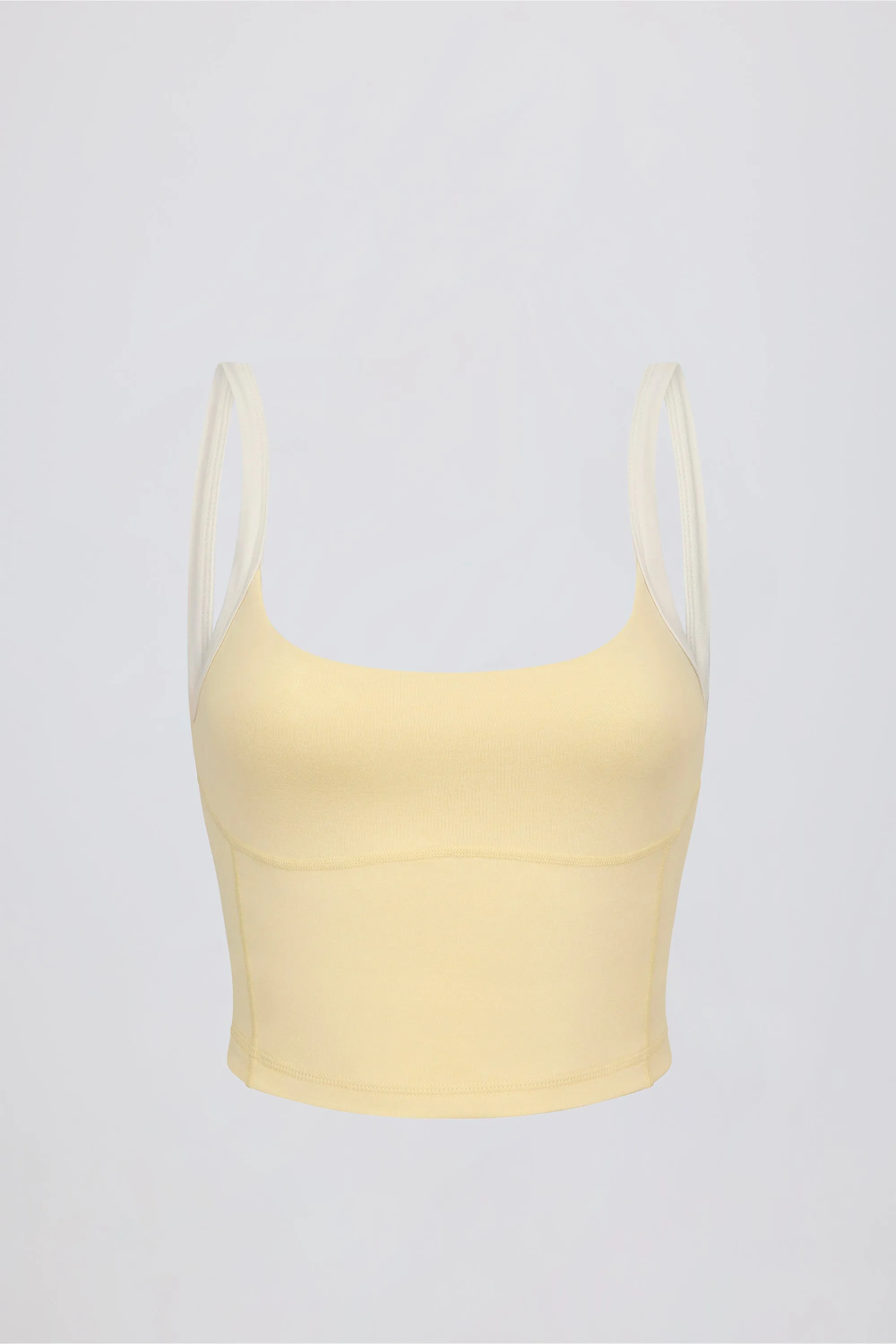 Cropped Tank Top in Lemon Marl