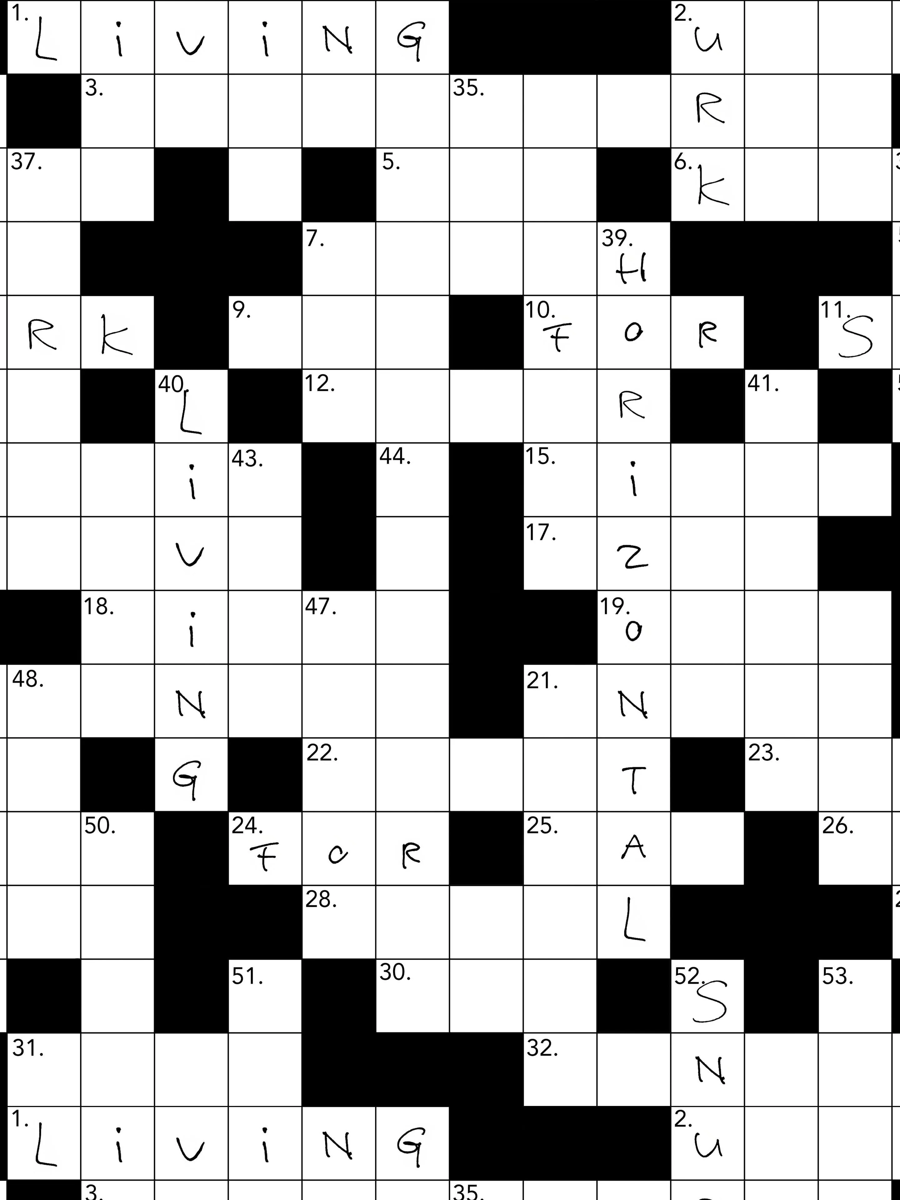Crossword Cropped T-shirt Dames