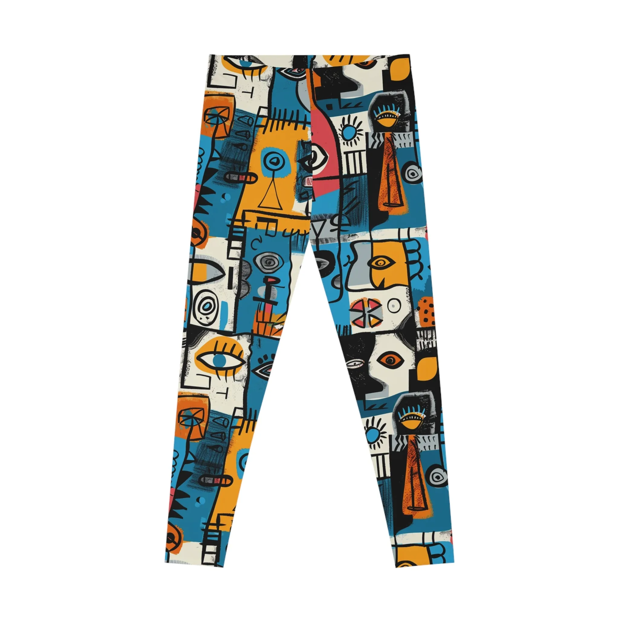 Cubist Chic Stretchy Leggings for Active Wear & Relaxation
