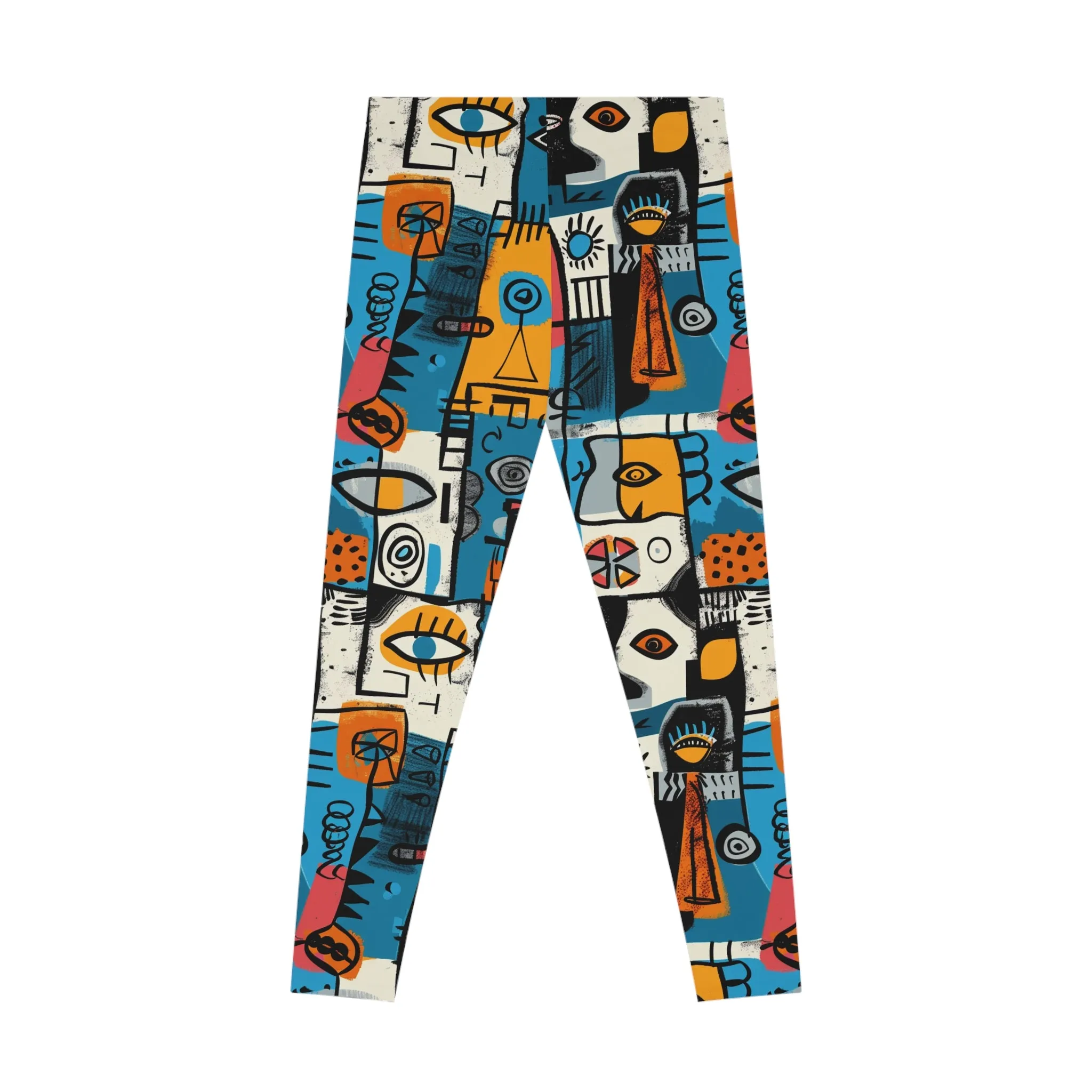 Cubist Chic Stretchy Leggings for Active Wear & Relaxation