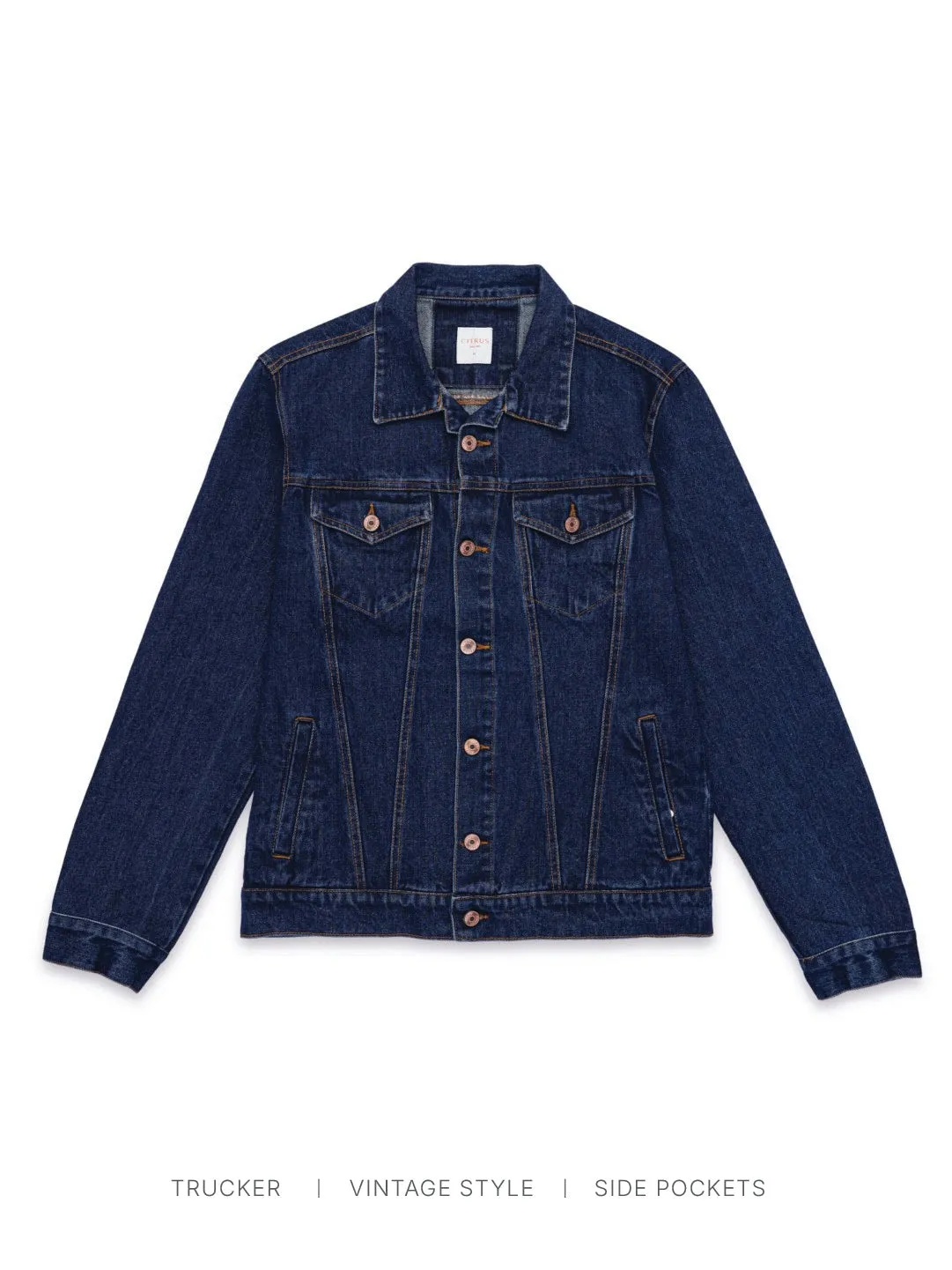 Dark Navy Denim Trucker Jacket