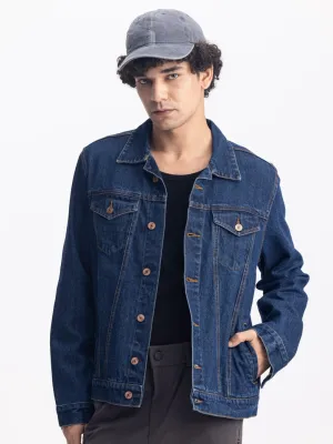 Dark Navy Denim Trucker Jacket