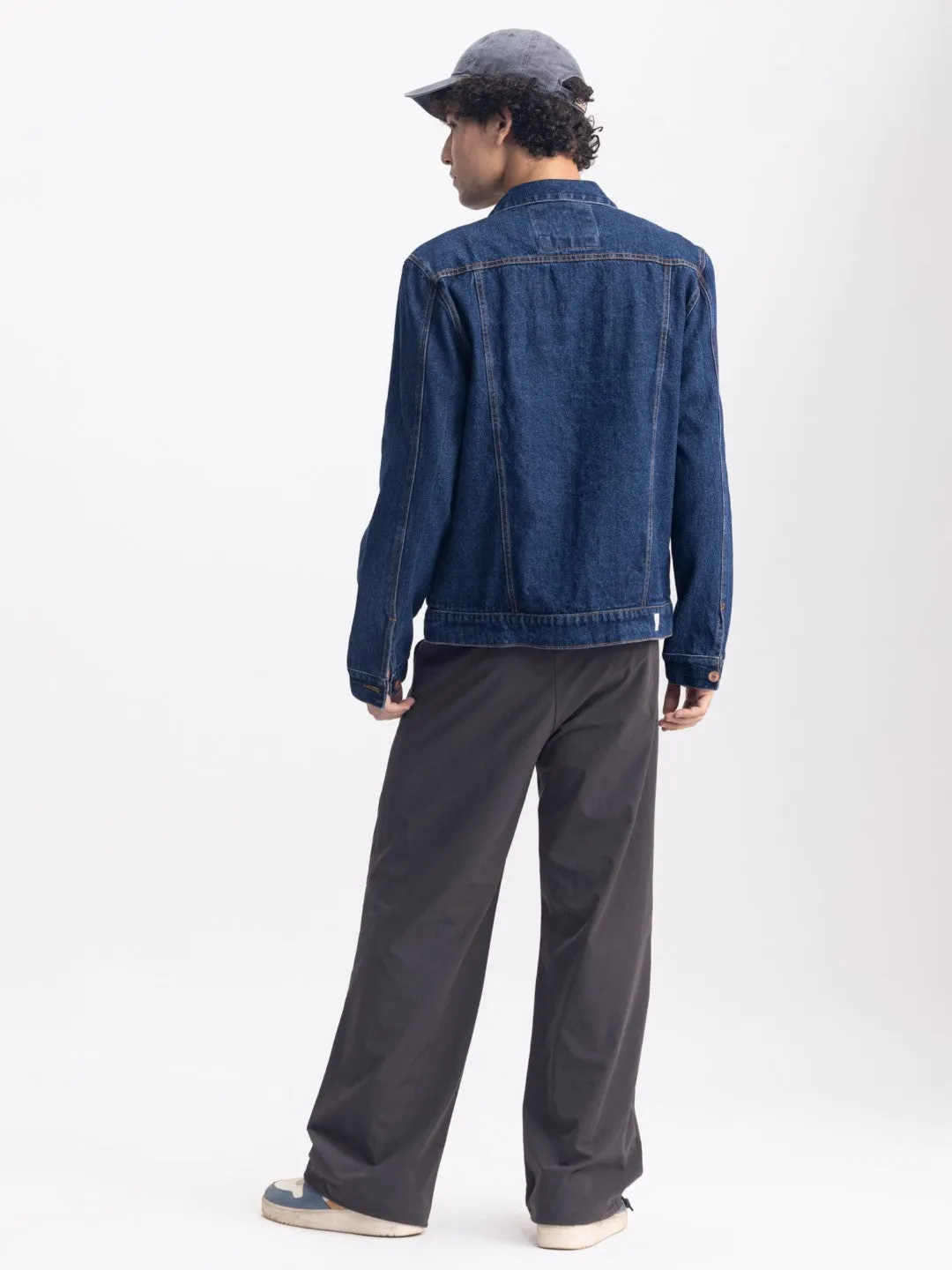Dark Navy Denim Trucker Jacket