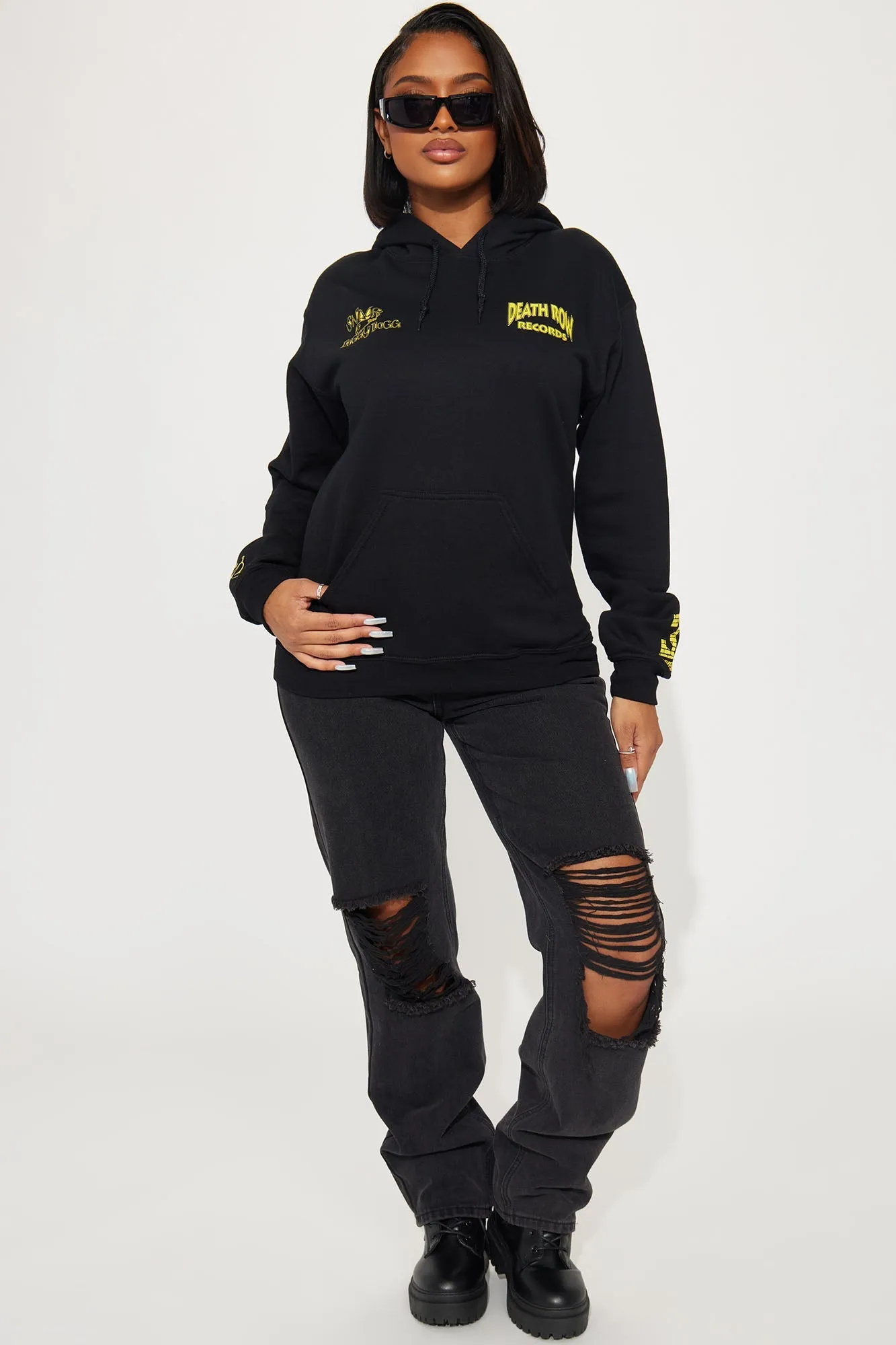 Death Row Records Graphic Hoodie - Black