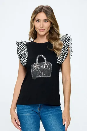 Double Checker Graphic Top