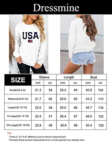Dressmine USA Women's Long Sleeve Sweatshirt