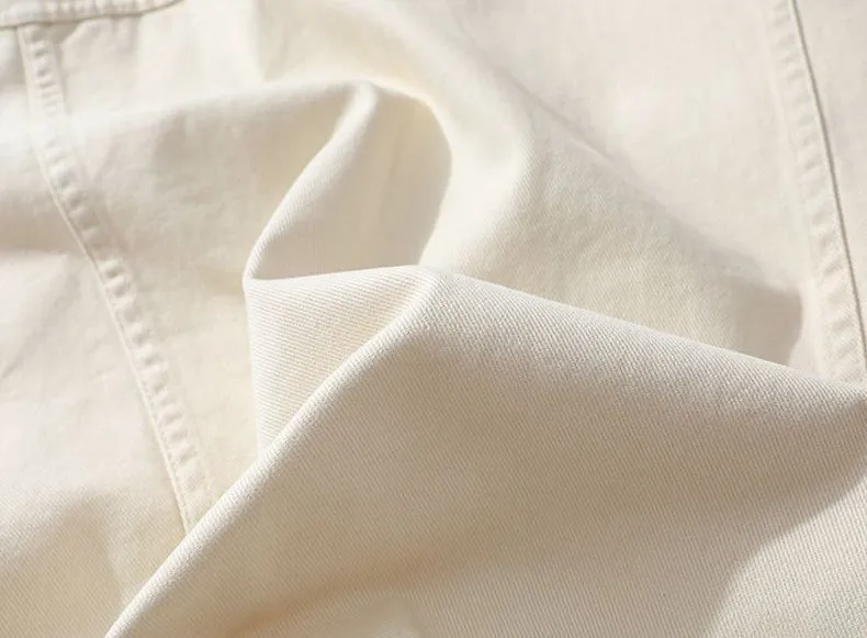 Durable Gradient Trucker Jacket Featuring a Stand-Up Collar