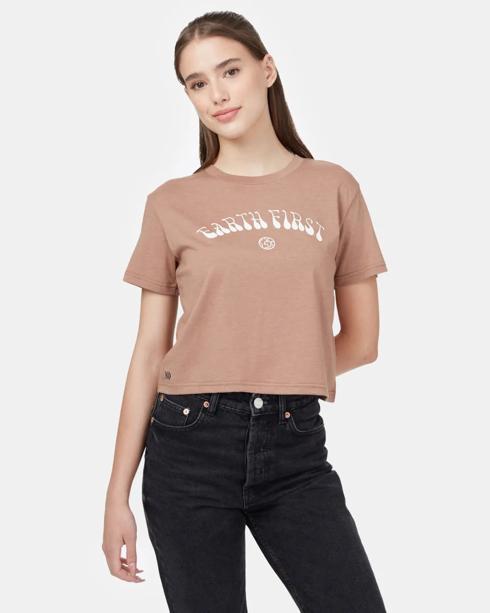 Earth First Cropped T-Shirt