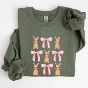 Easter Bunnies & Pink Bows Sweatshirt