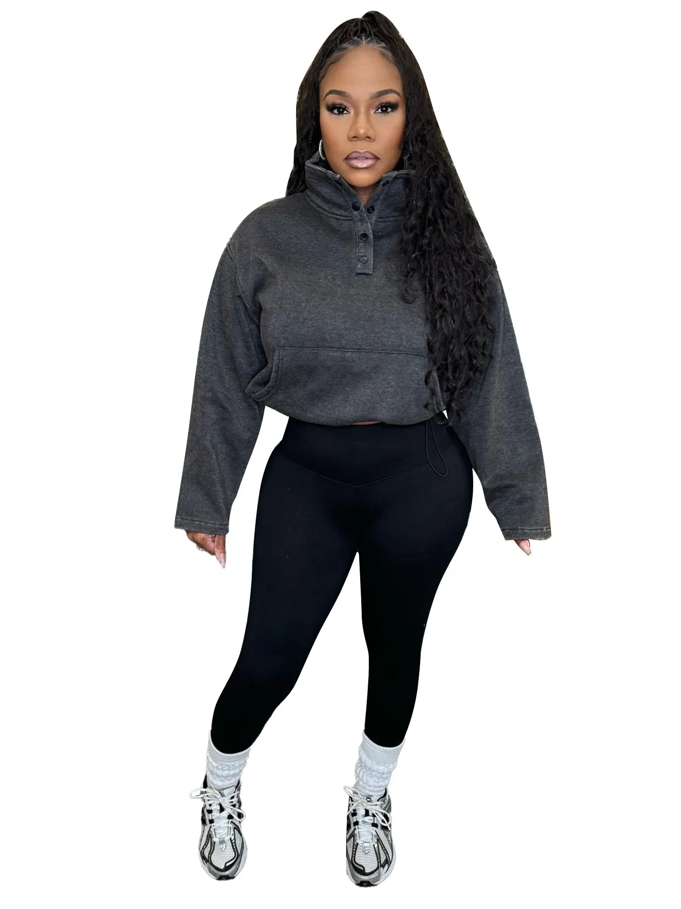 Effortless Comfort Cotton Zip-Up Top and High-Waisted Pants Set