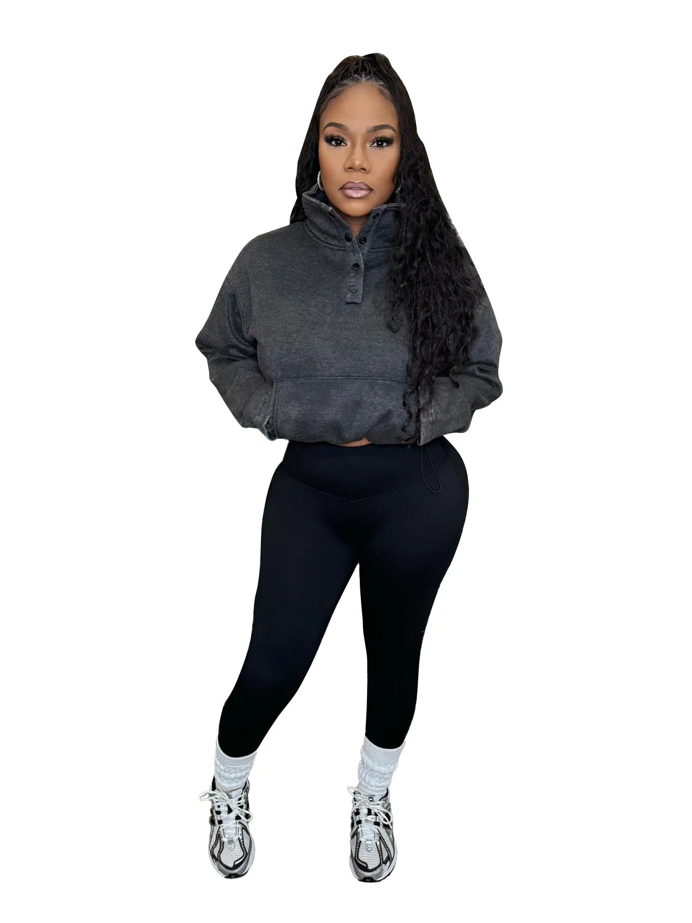 Effortless Comfort Cotton Zip-Up Top and High-Waisted Pants Set