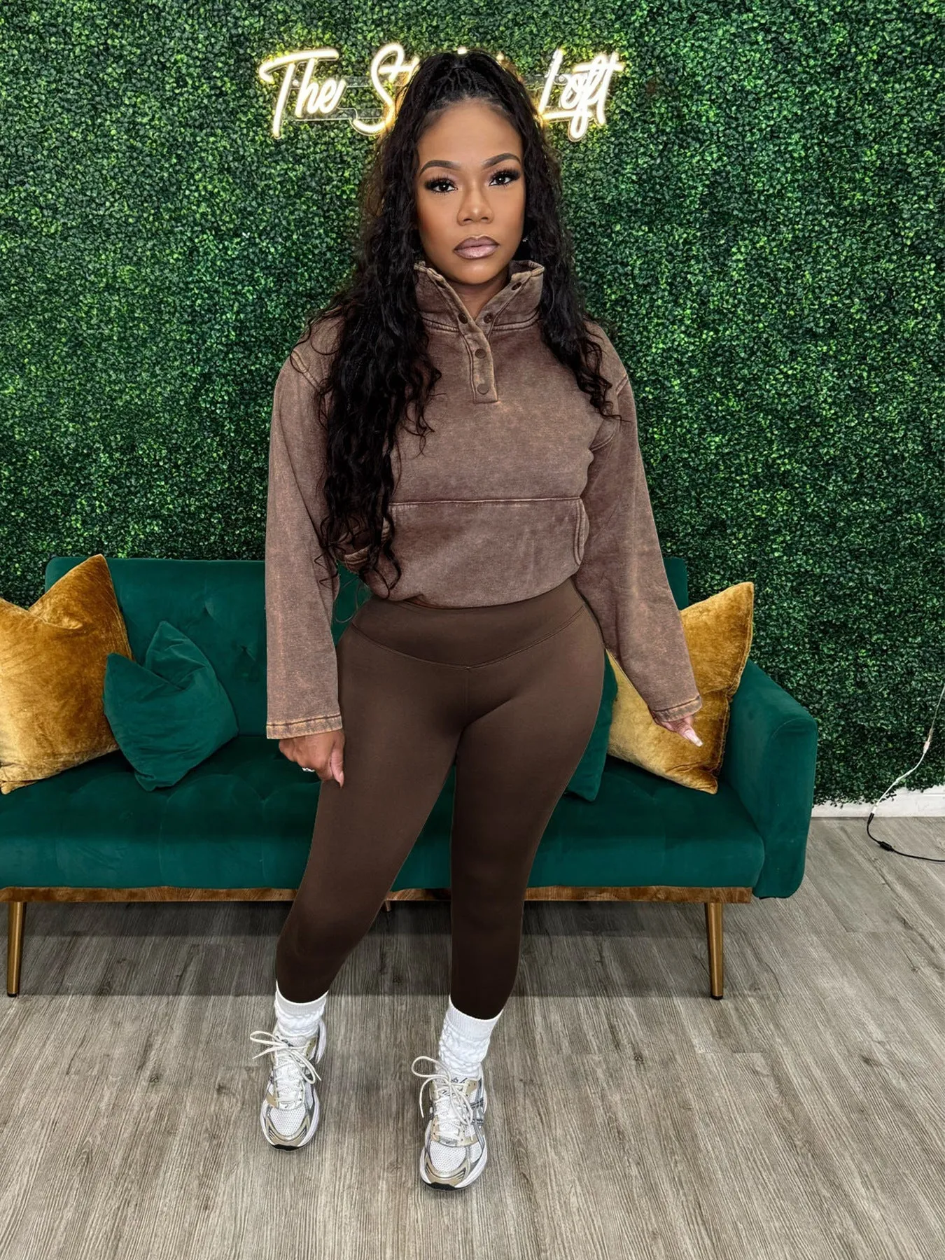 Effortless Comfort Cotton Zip-Up Top and High-Waisted Pants Set