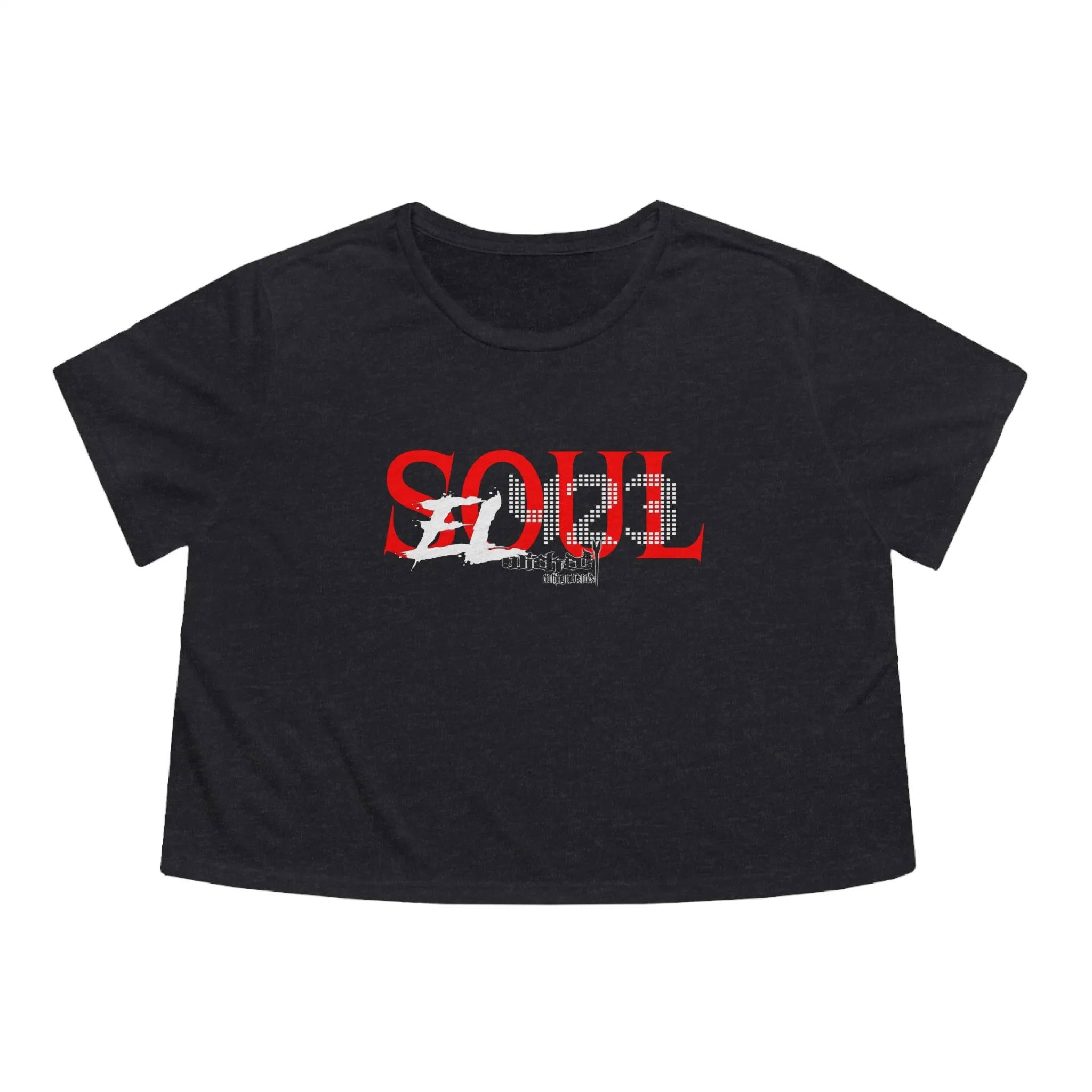 EL 423 Soul / Red/ White Flowy Cropped Tee