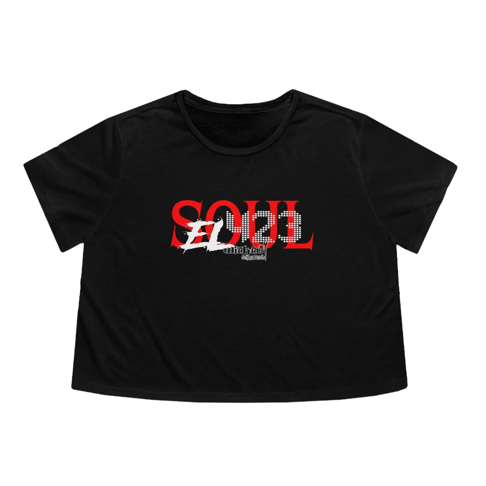 EL 423 Soul / Red/ White Flowy Cropped Tee