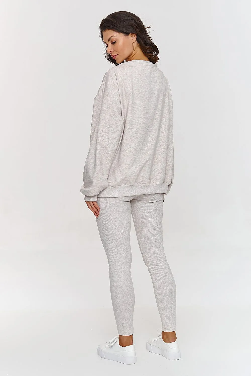 Elegant V-Neck Oversized Tracksuit Set