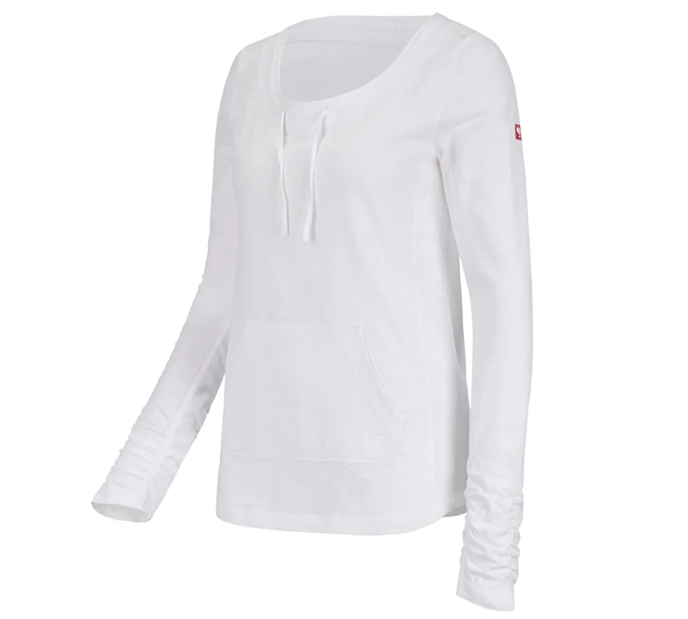 e.s. ženska majica z dolgimi rokavi 
cotton slub