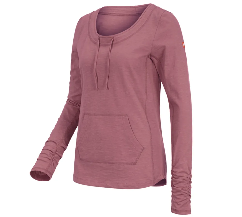 e.s. ženska majica z dolgimi rokavi 
cotton slub