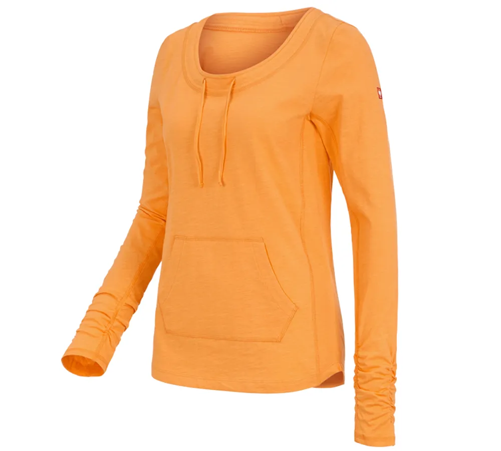 e.s. ženska majica z dolgimi rokavi 
cotton slub