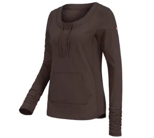 e.s. ženska majica z dolgimi rokavi 
cotton slub