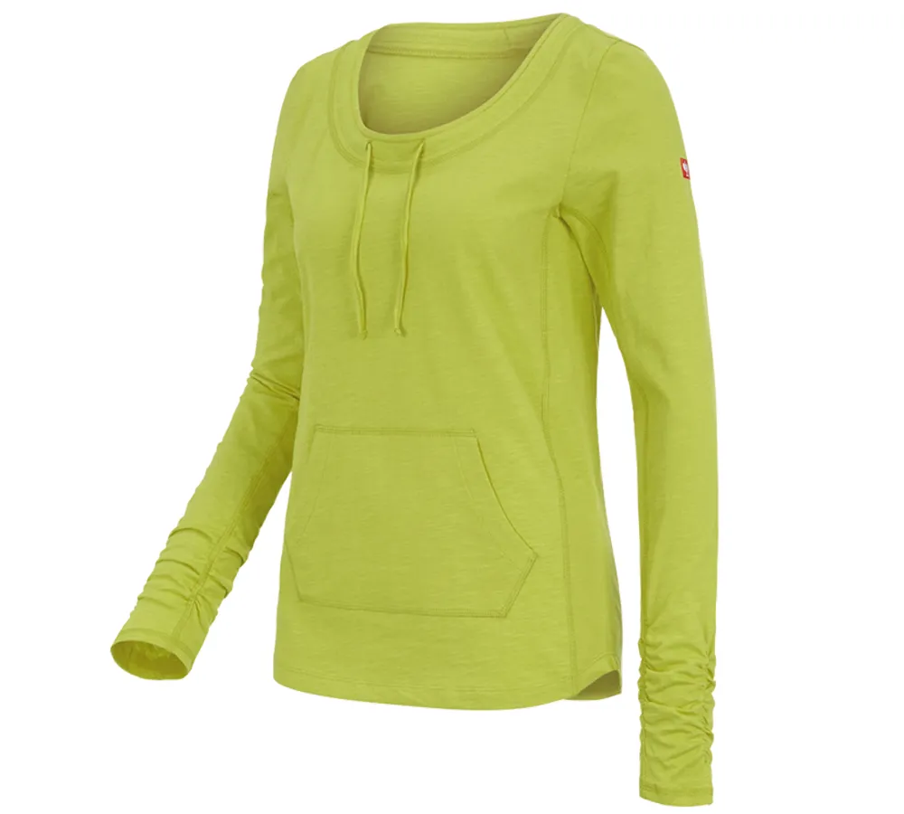 e.s. ženska majica z dolgimi rokavi 
cotton slub