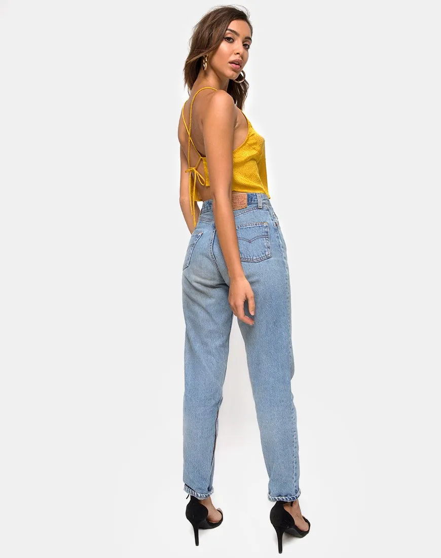 Fair Cami Top in Satin Mustard