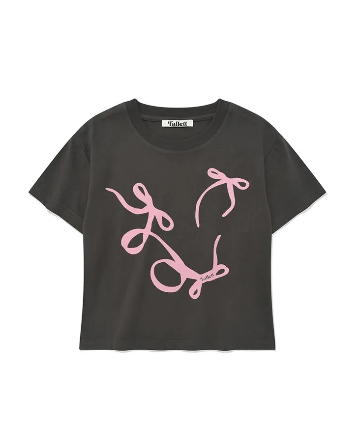 Fallett Flowing Ribbon T-shirt Charcoal