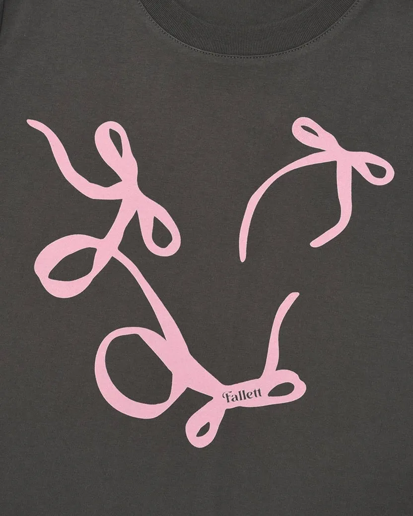 Fallett Flowing Ribbon T-shirt Charcoal