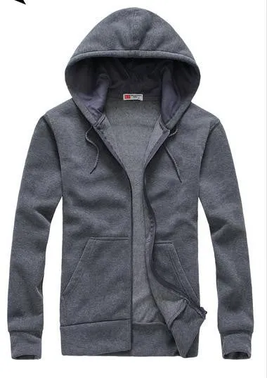 fashion Sweatshirt Men Hit Color Men Hoodies Casual Side Zipper Mensports Suit Slim Sportswear