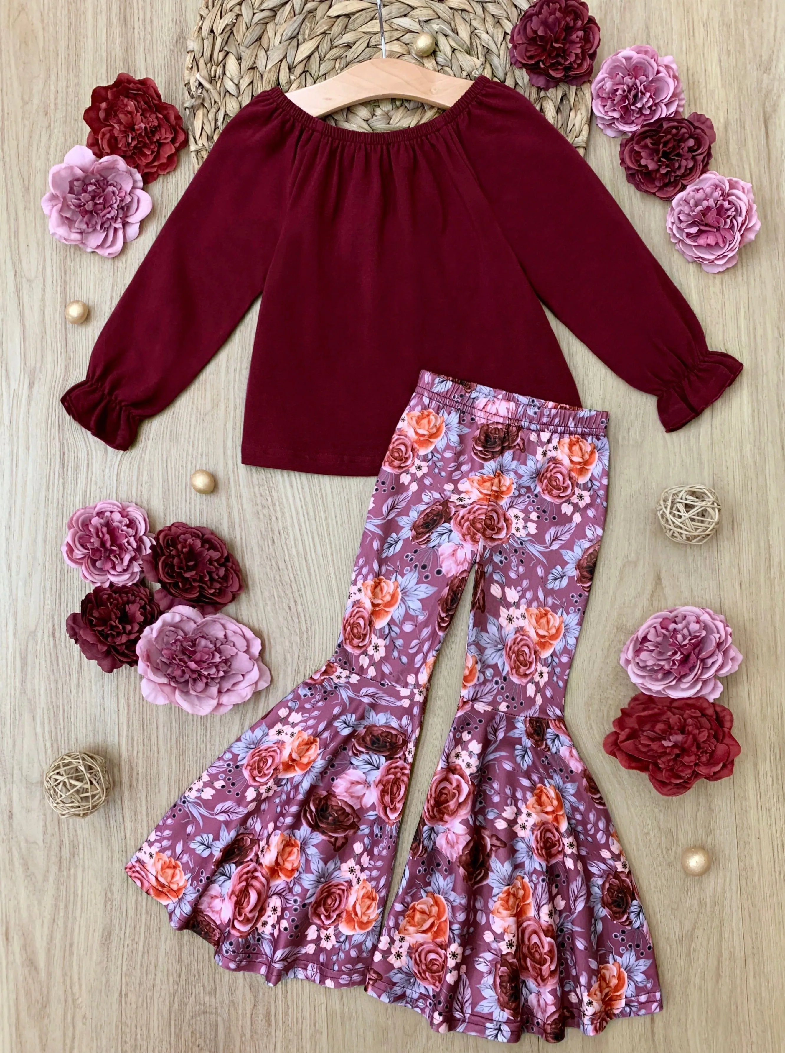 Fav Flowers Bell Bottom Set