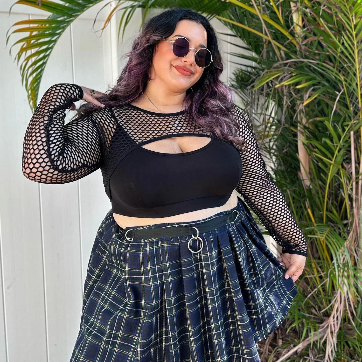 Fishnet Top - Alanis - Black
