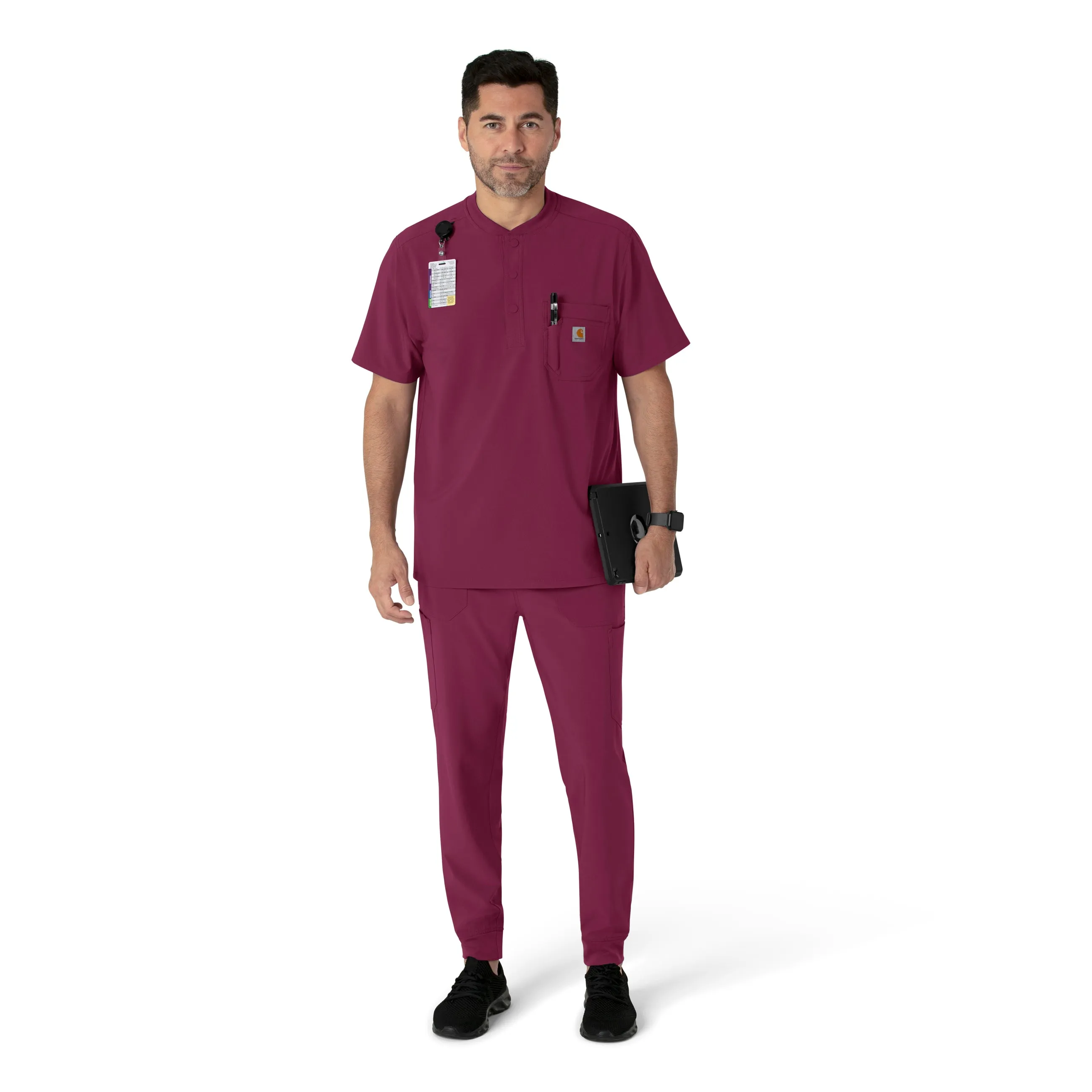 Force Cross-Flex C56310 Men's Jogger Scrub Pants Wine