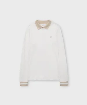 FORDI Collar Ribbed Long Sleeve T-Shirt - White