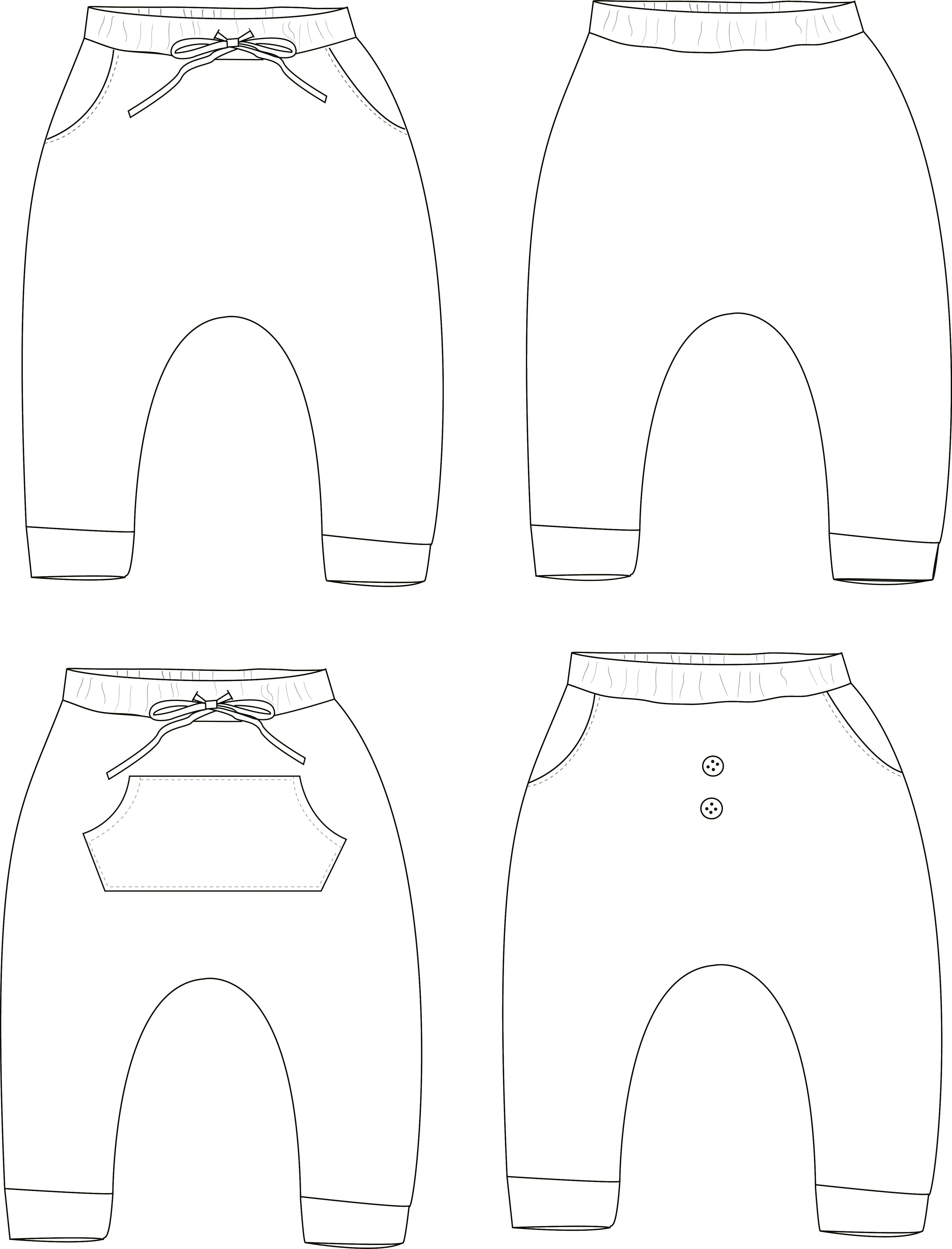 Front pocket harems