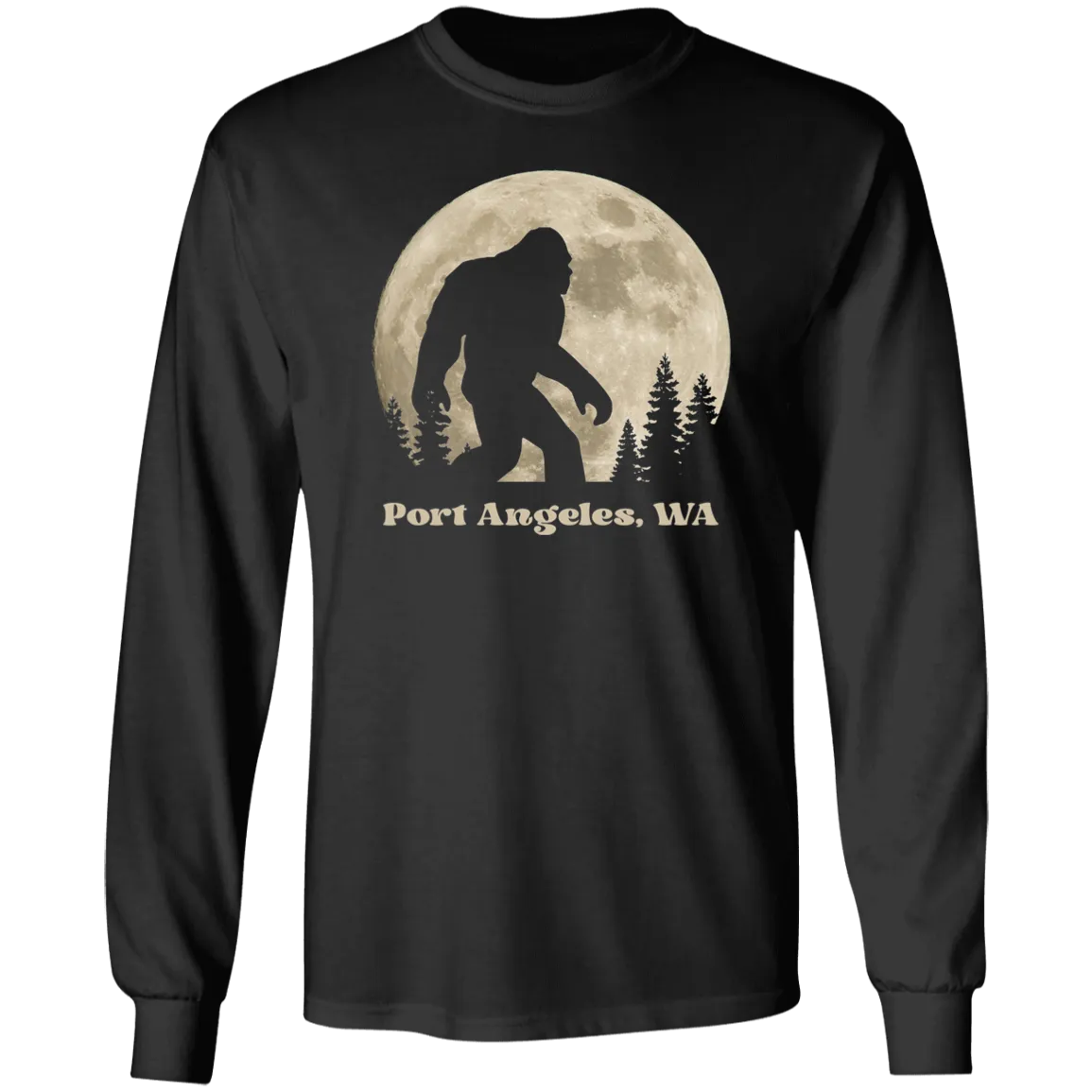 Full Moon Sasquatch Long Sleeve T-Shirt