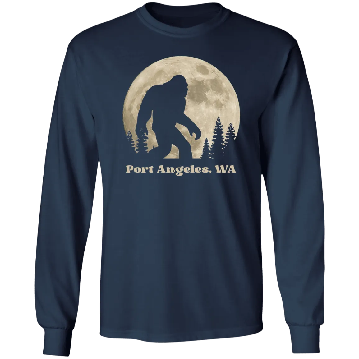 Full Moon Sasquatch Long Sleeve T-Shirt