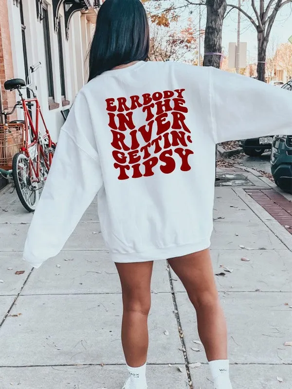 Gettin' Tipsy River Crewneck Sweatshirt