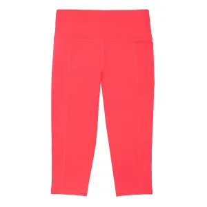 Girls Neon Orange 3/4 Leggings