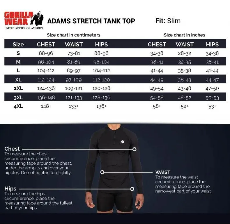 Gorilla Wear Adams Stretch Tank Top Black