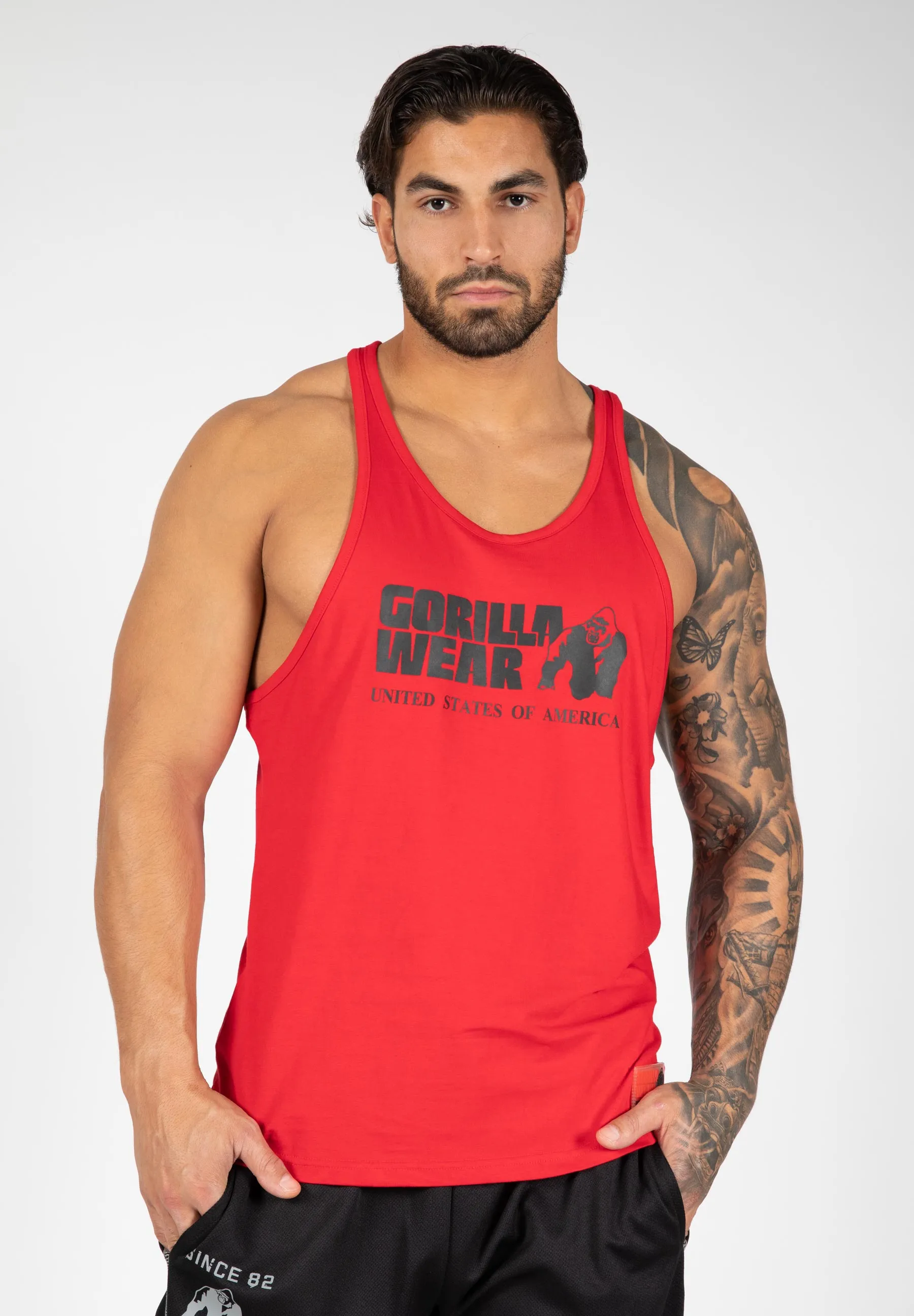 GORILLA WEAR Classic Tank Top Bodybuilding Weight Lifting Fitness Mens